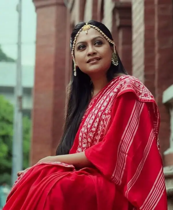 Red Colour Cotton Saree